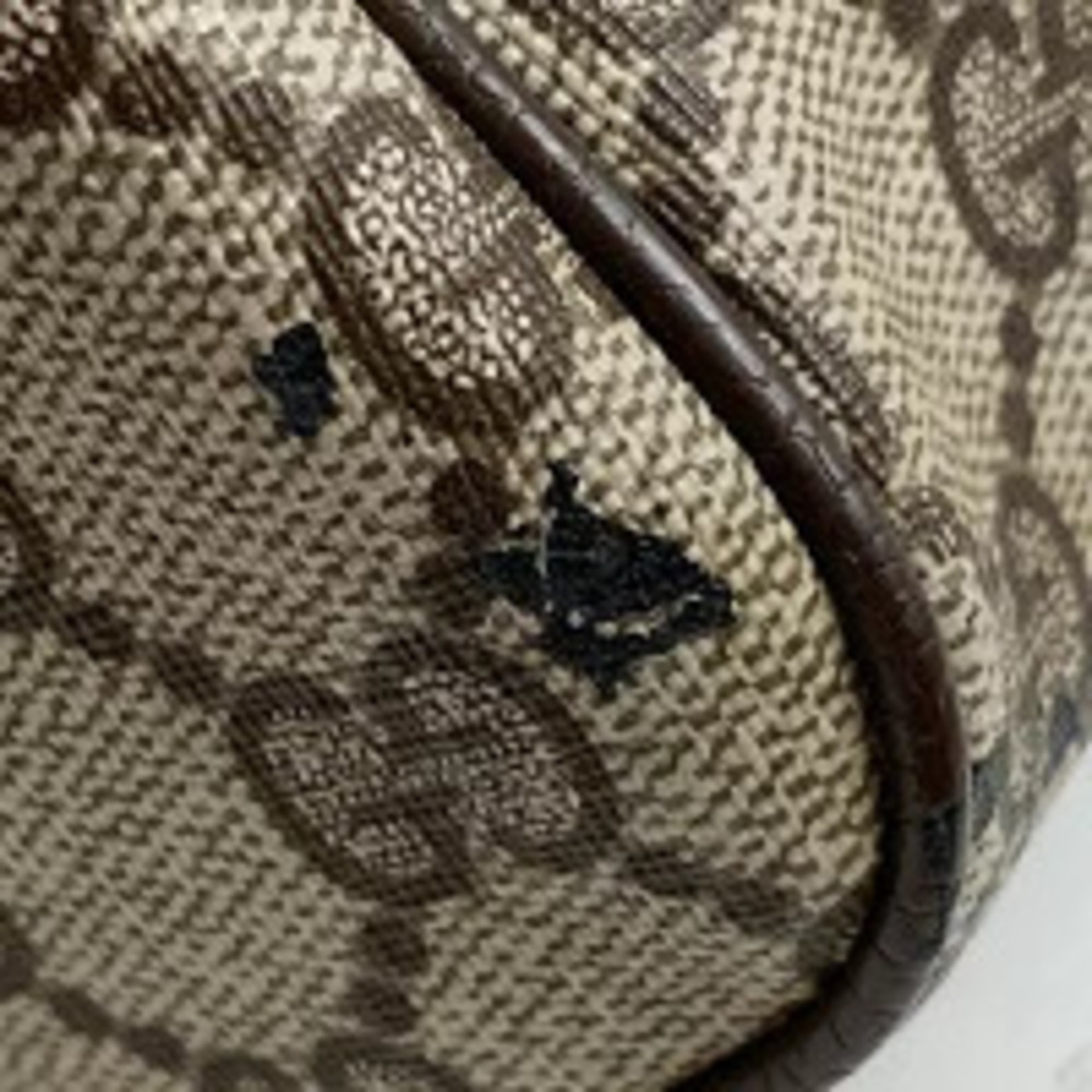 Gucci Sherry GG Canvas Web Bag Shoulder Beige Clutch Brown Tan Brown